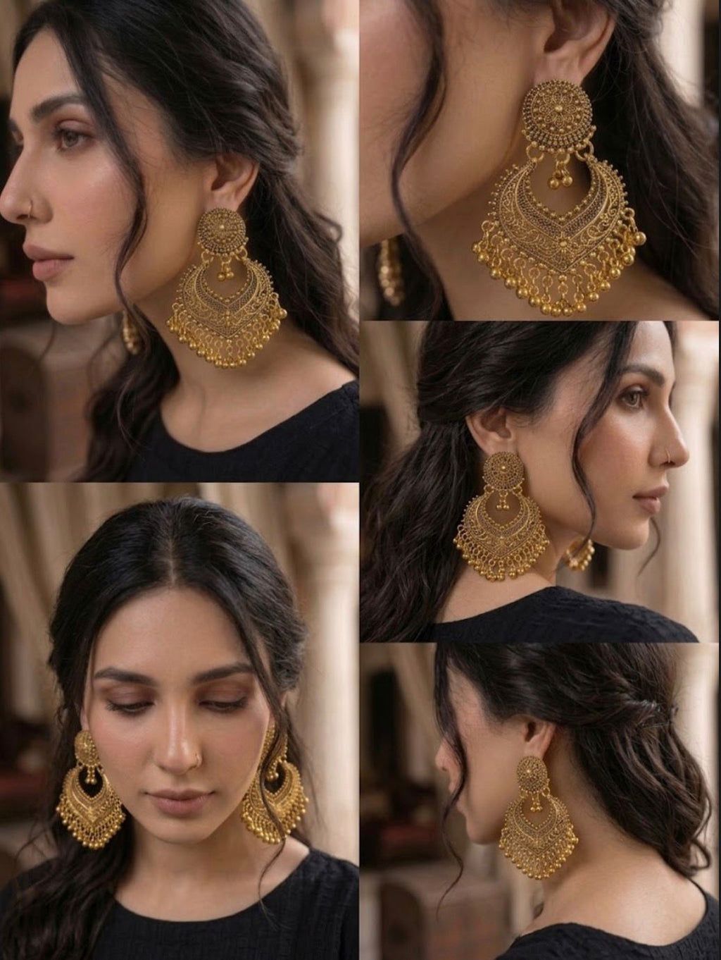 Sunehri chand Earings